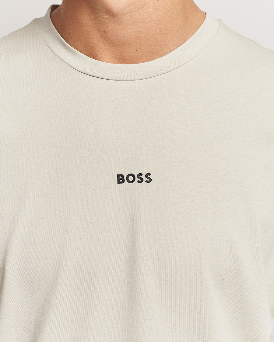 Herre | T-Shirts | BOSS ORANGE | Tchup Logo Crew Neck T-Shirt Light Beige