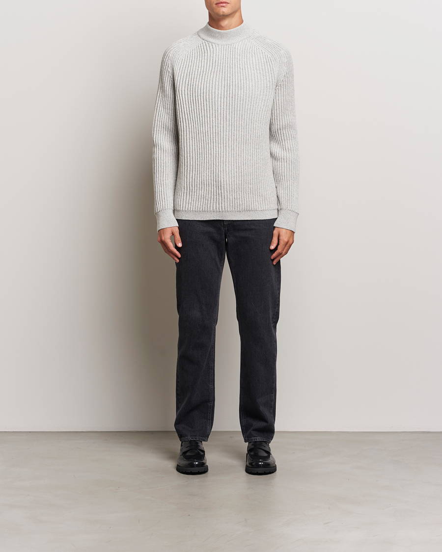 Herre | Trøjer | BOSS ORANGE | Kearth Rib Knitted Polo Light Beige