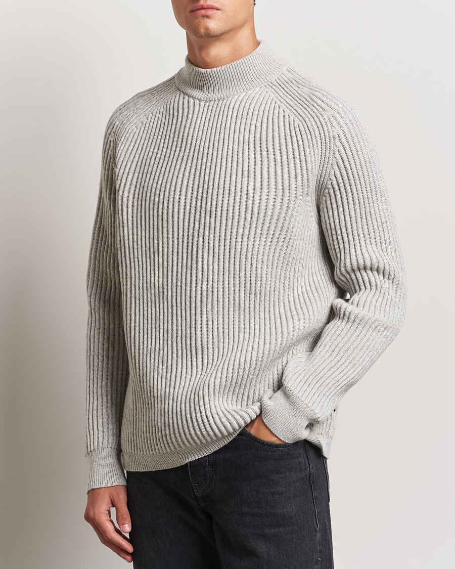 Herre | Trøjer | BOSS ORANGE | Kearth Rib Knitted Polo Light Beige