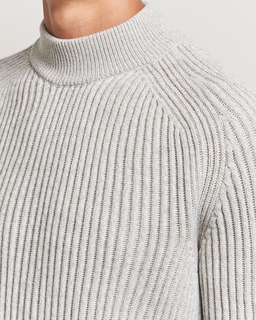 Herre | Trøjer | BOSS ORANGE | Kearth Rib Knitted Polo Light Beige