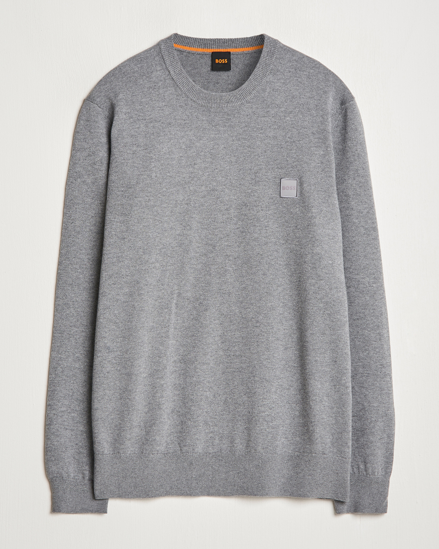 Herre | Trøjer | BOSS ORANGE | Kanovano Knitted Sweater Light Grey