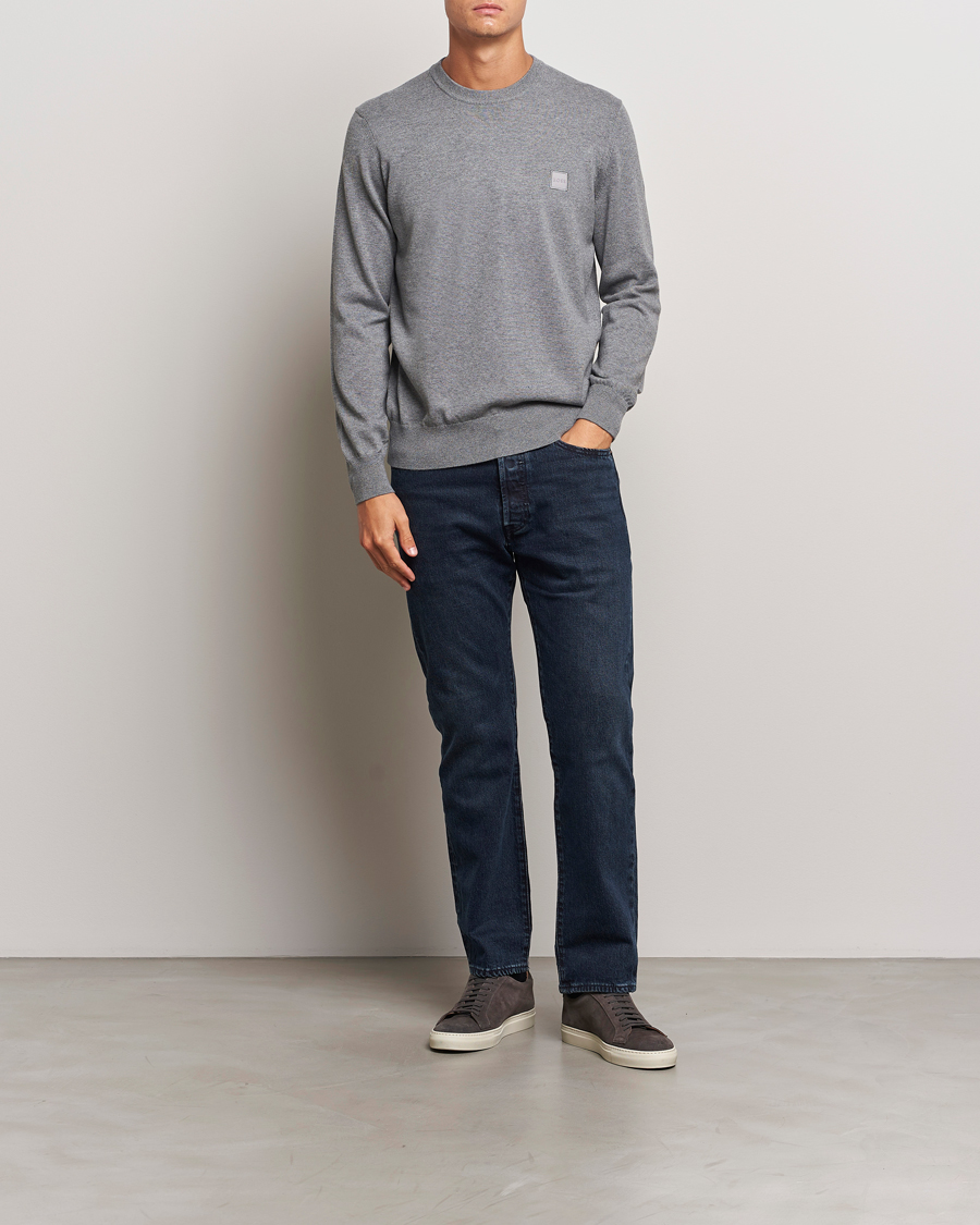 Herre | Trøjer | BOSS ORANGE | Kanovano Knitted Sweater Light Grey