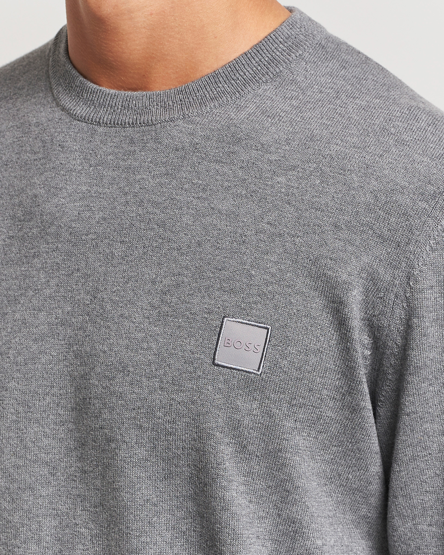 Herre | Trøjer | BOSS ORANGE | Kanovano Knitted Sweater Light Grey