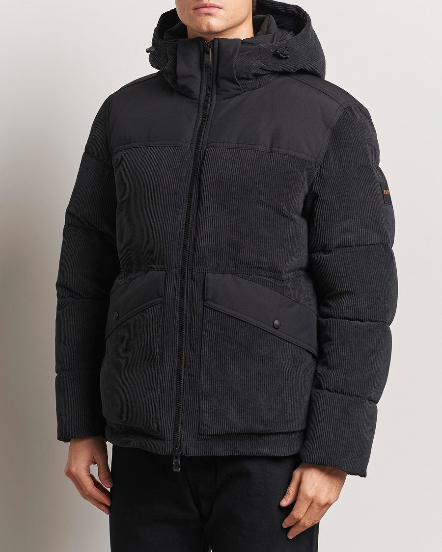 Herre | Jakker | BOSS ORANGE | Odope Padded Corduroy Jacket Black