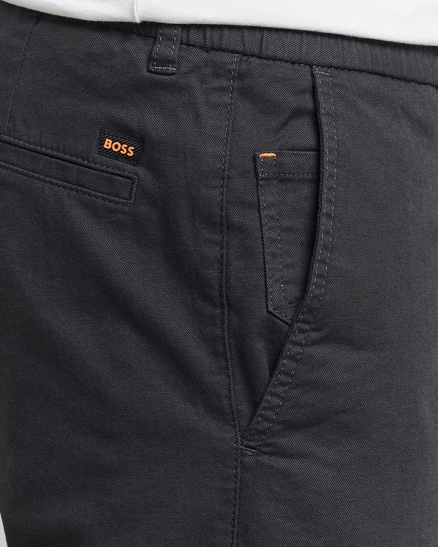 Herre | Bukser | BOSS ORANGE | Tapered Drawstring Trousers Black