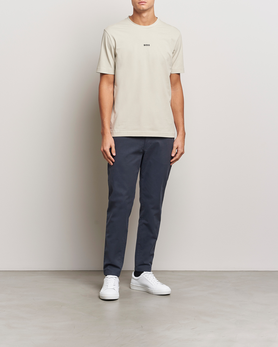 Herre | Bukser | BOSS ORANGE | Tapered Drawstring Trousers Dark Blue
