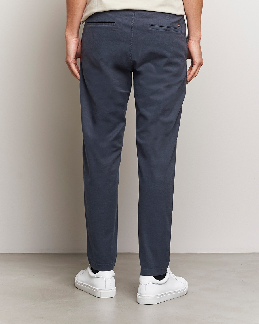 Herre | Bukser | BOSS ORANGE | Tapered Drawstring Trousers Dark Blue