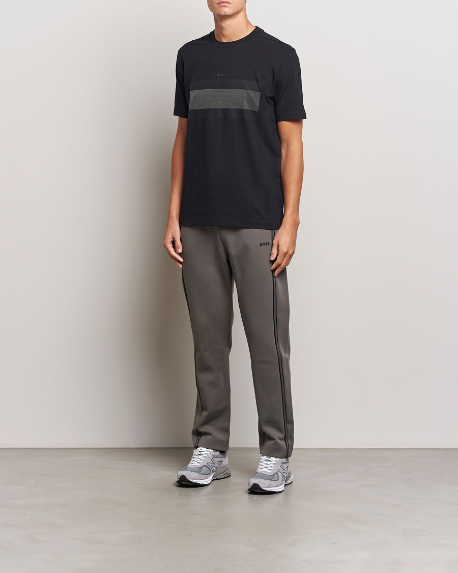 Herre | T-Shirts | BOSS GREEN | Graphic Crew Neck T-Shirt Black