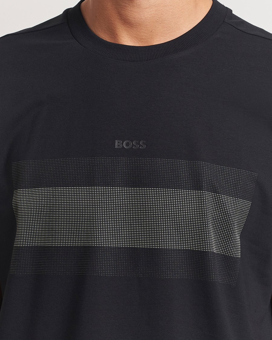 Herre | T-Shirts | BOSS GREEN | Graphic Crew Neck T-Shirt Black