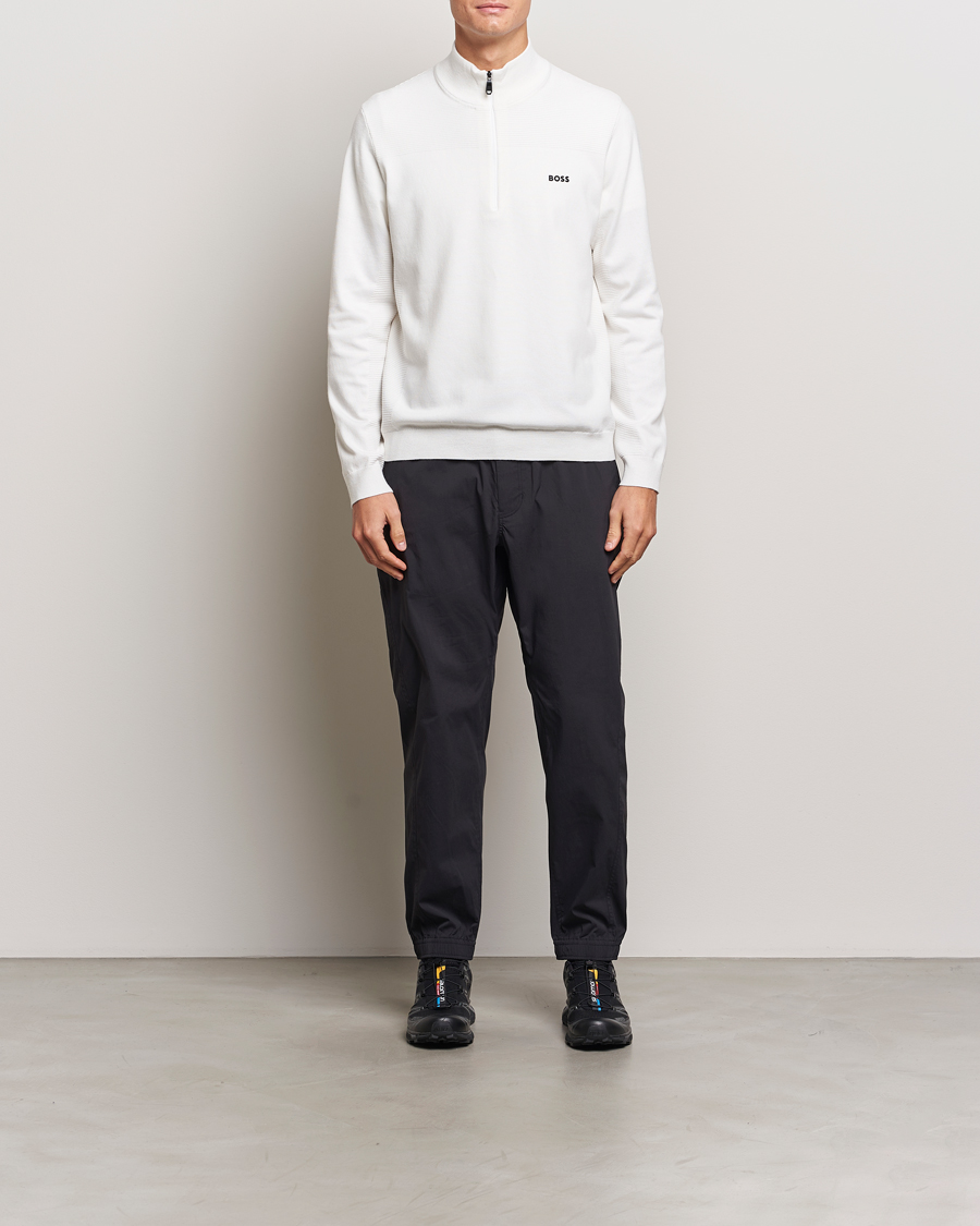 Herre | Trøjer | BOSS GREEN | Momentum Knitted Half Zip White