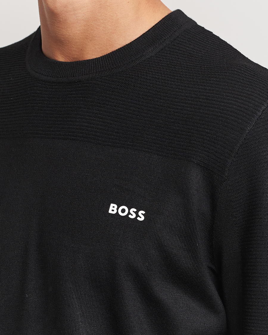 Herre | Trøjer | BOSS GREEN | Momentum Knitted Crew Neck Black