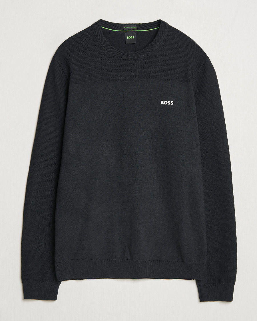 Herre | Trøjer | BOSS GREEN | Momentum Knitted Crew Neck Dark Blue
