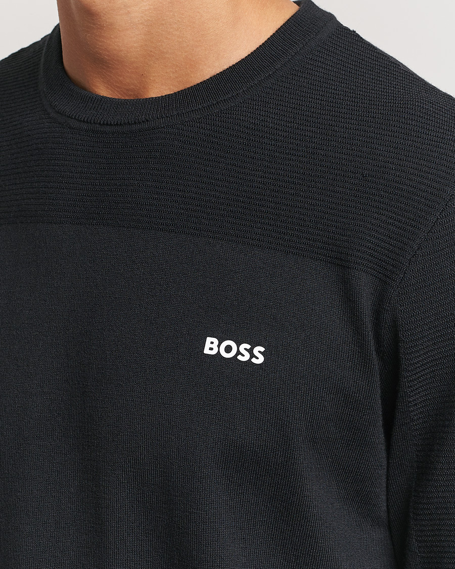 Herre | Trøjer | BOSS GREEN | Momentum Knitted Crew Neck Dark Blue