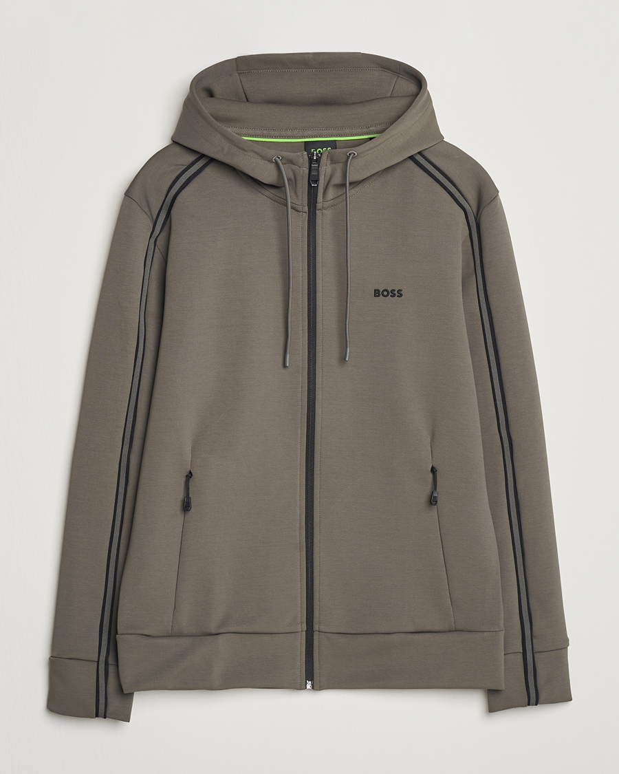 Herre | Trøjer | BOSS GREEN | Saggy Full Zip Hoodie Light Grey