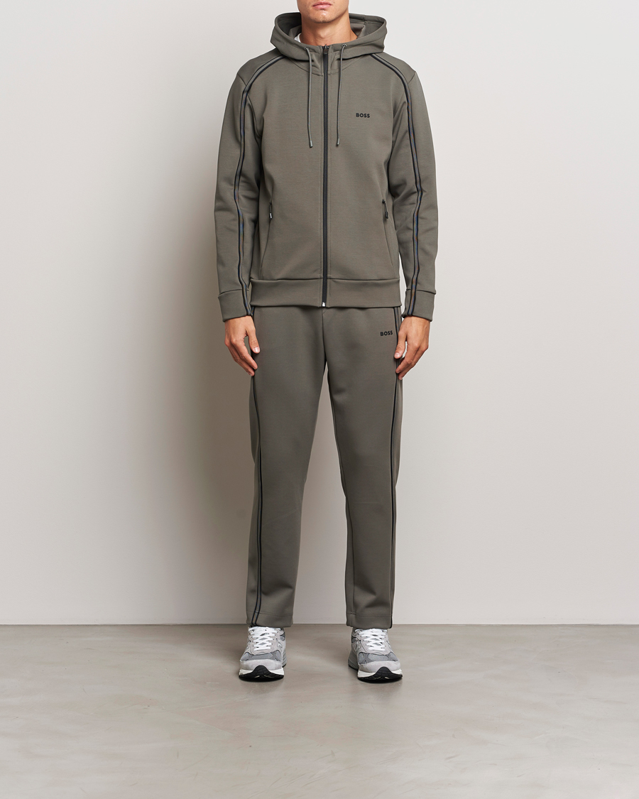 Herre | Trøjer | BOSS GREEN | Saggy Full Zip Hoodie Light Grey