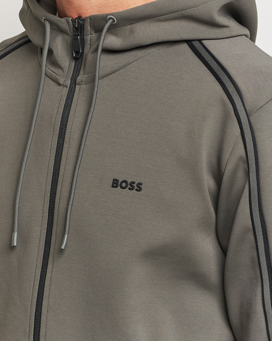 Herre | Trøjer | BOSS GREEN | Saggy Full Zip Hoodie Light Grey