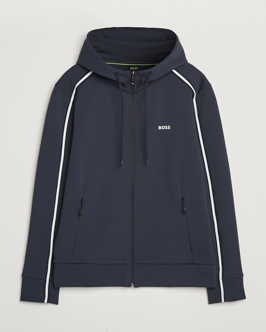 Herre | Trøjer | BOSS GREEN | Saggy Full Zip Hoodie Dark Blue