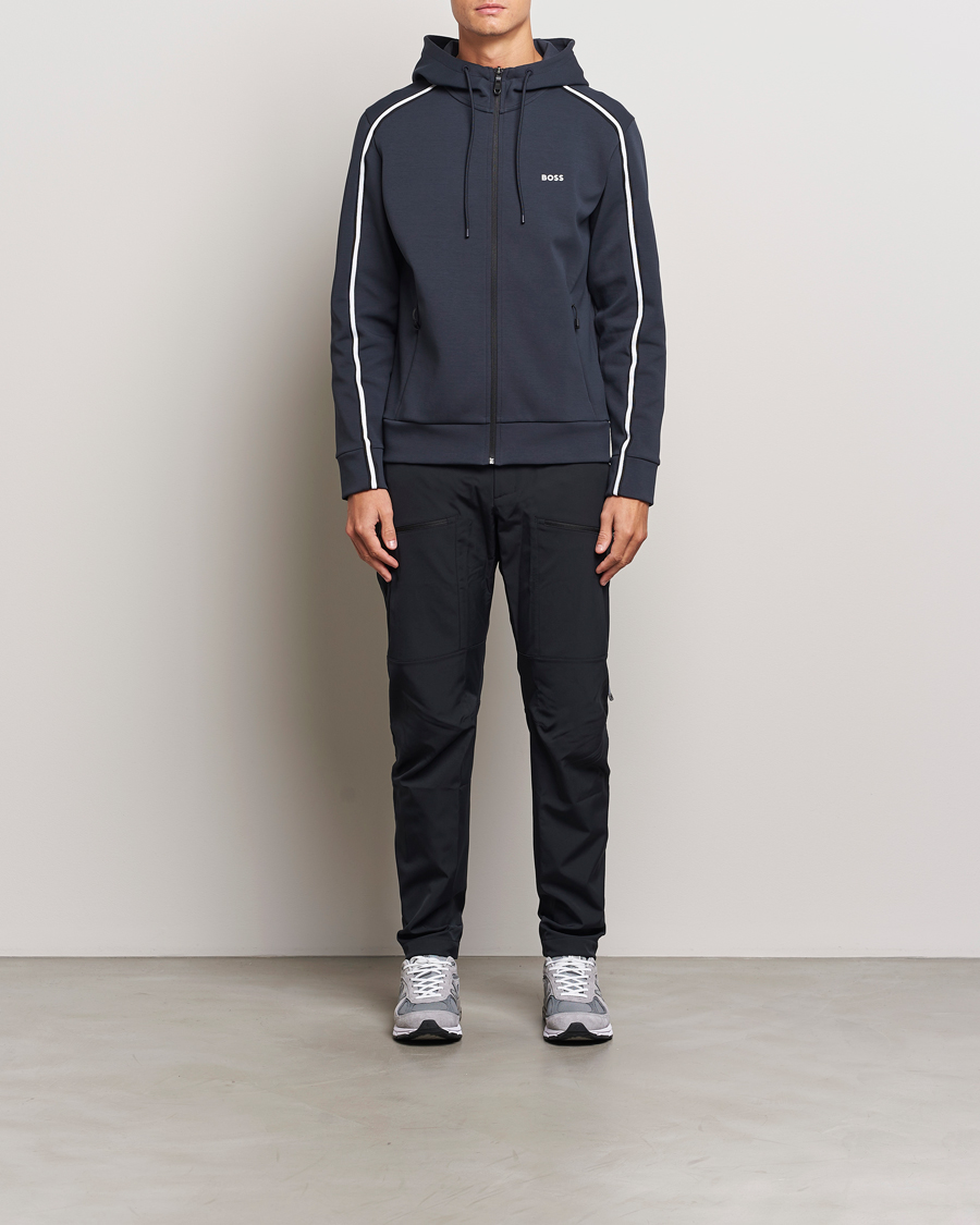 Herre | Trøjer | BOSS GREEN | Saggy Full Zip Hoodie Dark Blue