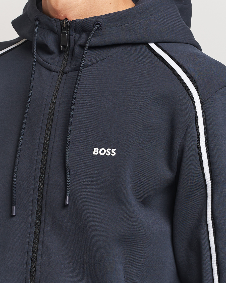 Herre | Trøjer | BOSS GREEN | Saggy Full Zip Hoodie Dark Blue