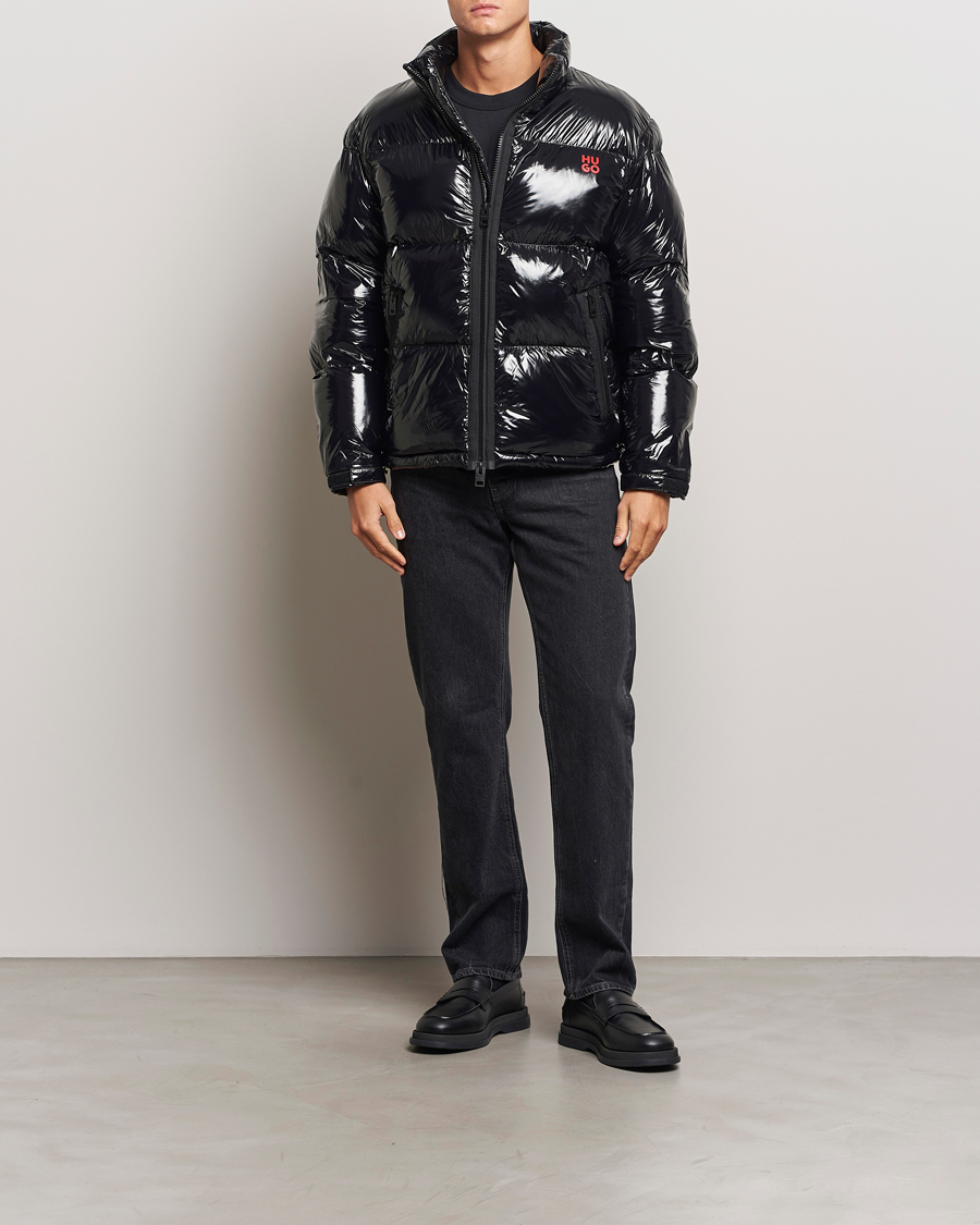Herre | Jakker | HUGO | Biron Glossy Down Jacket Black