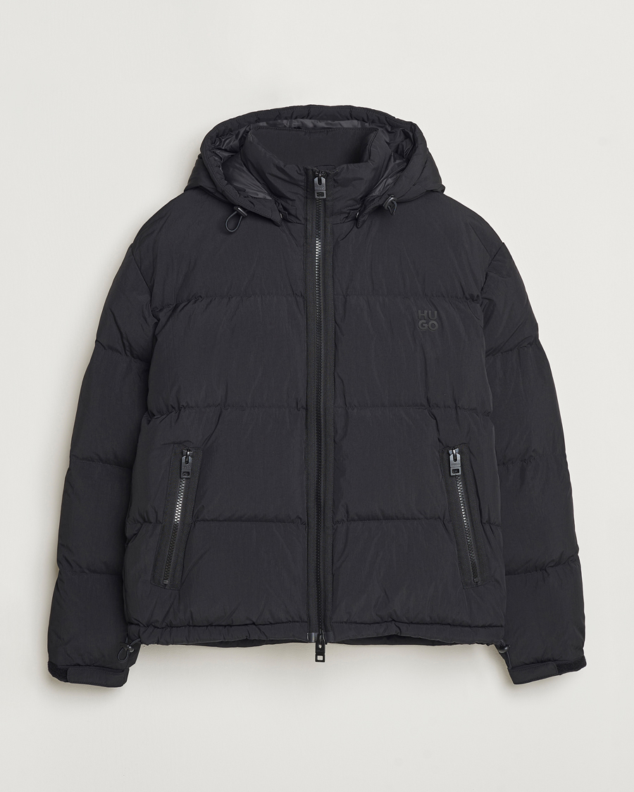 Herre | Jakker | HUGO | Bironto Hooded Puffer Jacket Black