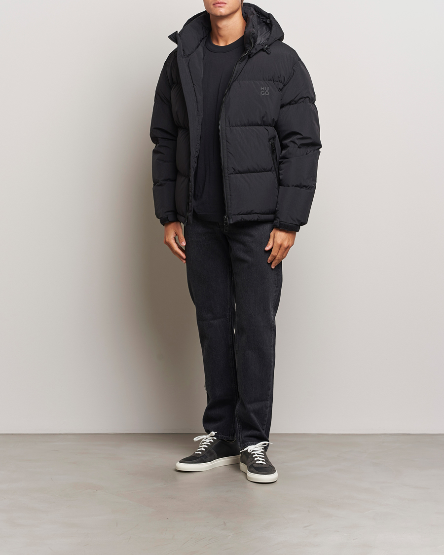 Herre | Jakker | HUGO | Bironto Hooded Puffer Jacket Black