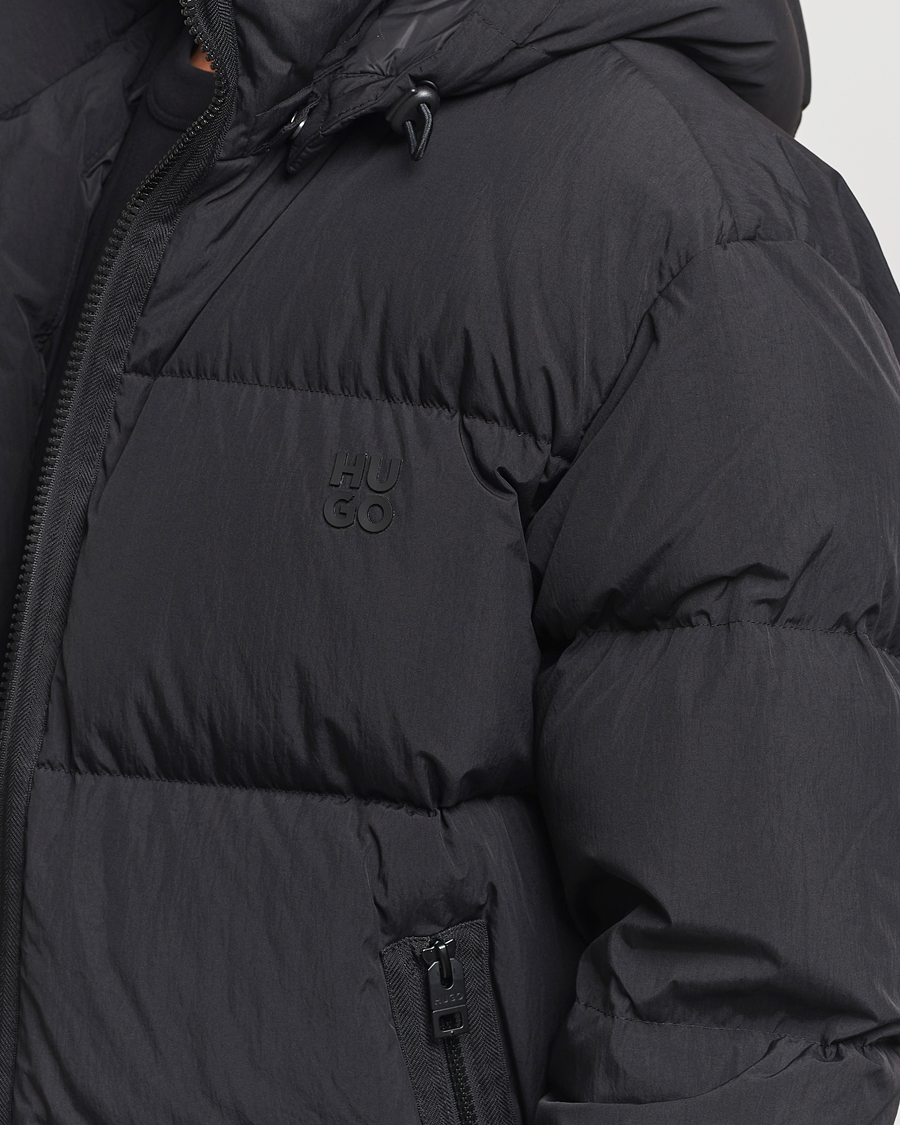 Herre | Jakker | HUGO | Bironto Hooded Puffer Jacket Black