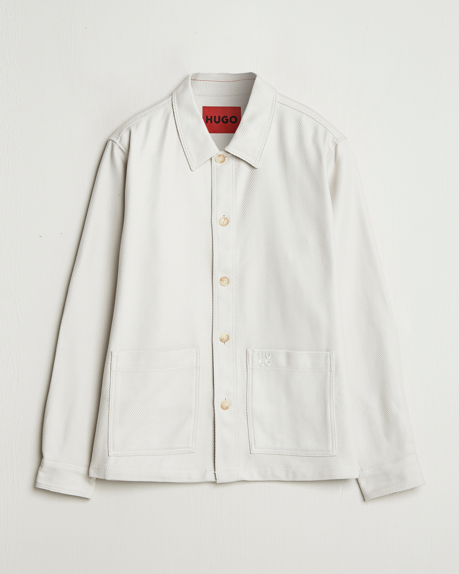 Herre | Skjorter | HUGO | Ekrel Overshirt Off White