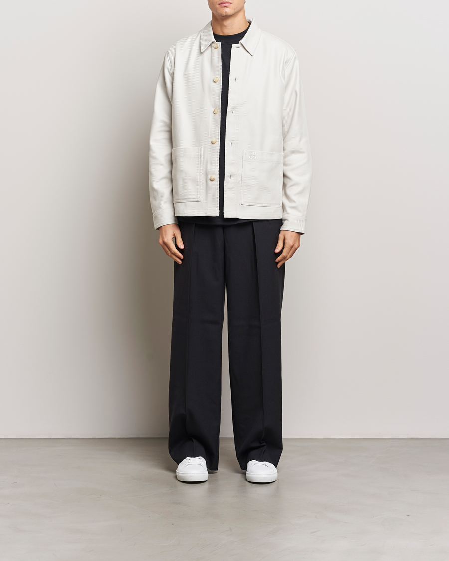 Herre | Skjorter | HUGO | Ekrel Overshirt Off White