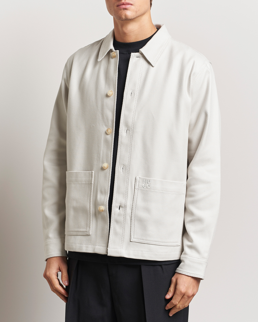 Herre | Skjorter | HUGO | Ekrel Overshirt Off White