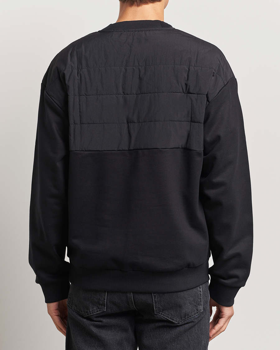 Herre | Trøjer | HUGO | Detechsom Hybrid Half Zip Black