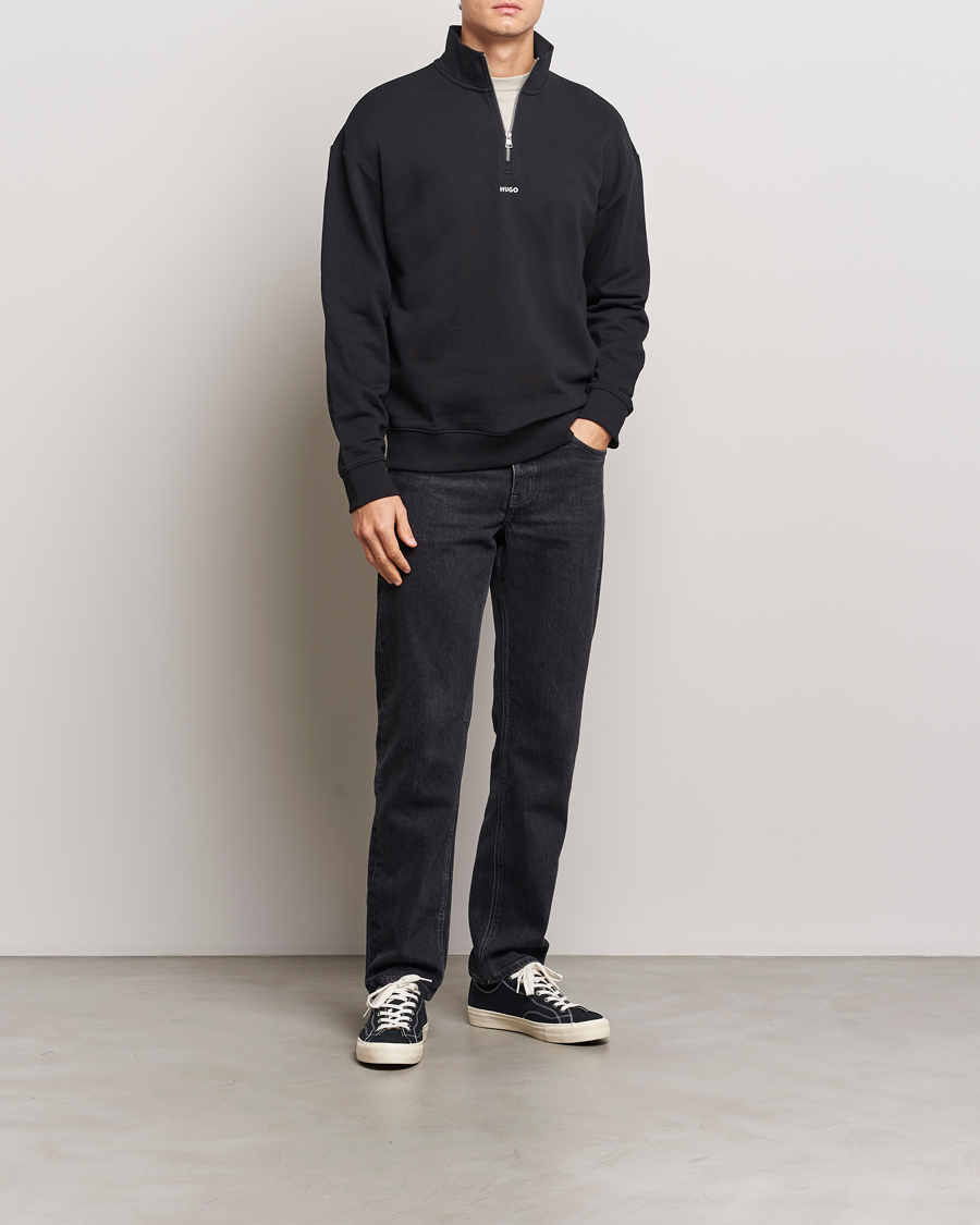 Herre | Trøjer | HUGO | Durty Half Zip Sweatshirt Black