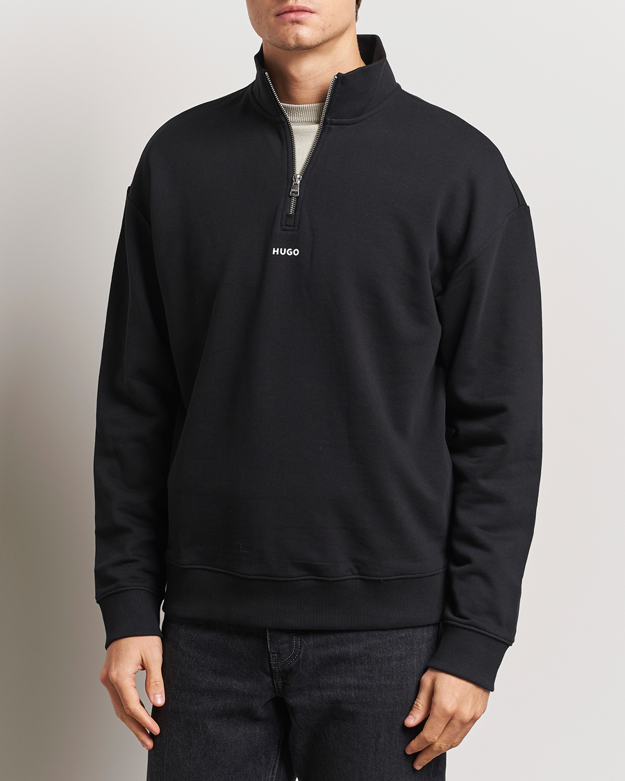 Herre | Trøjer | HUGO | Durty Half Zip Sweatshirt Black