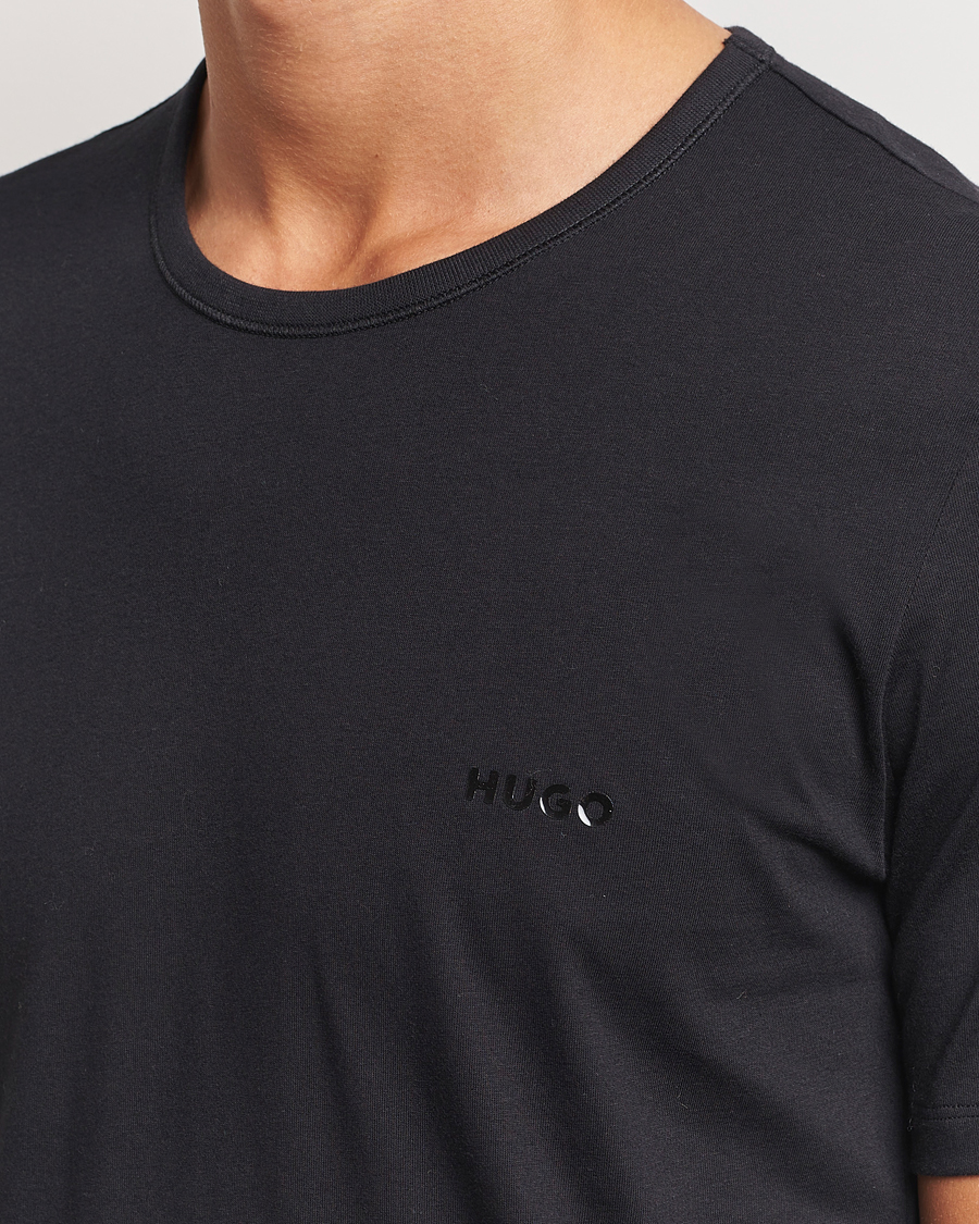 Herre | T-Shirts | HUGO | 3-Pack Crew Neck T-Shirt Black