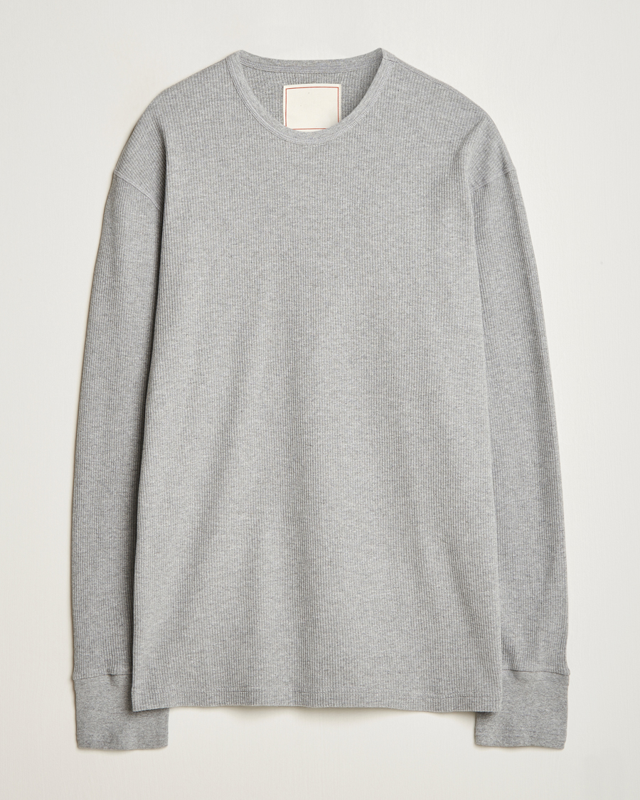 Herre | Trøjer | Jeanerica | Jean Waflle Texture Sweater Light Grey Melange