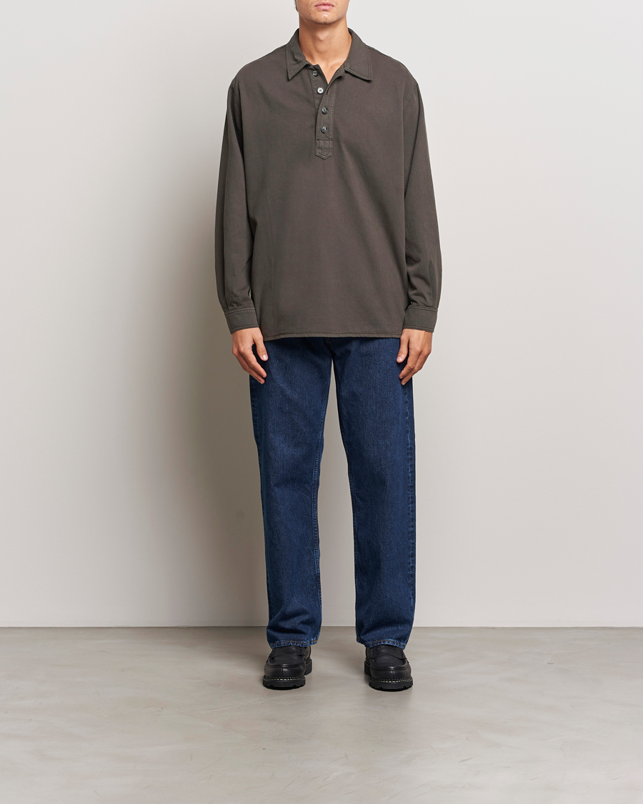 Herre | Skjorter | Jeanerica | Lala Popover Shirt Warm Grey