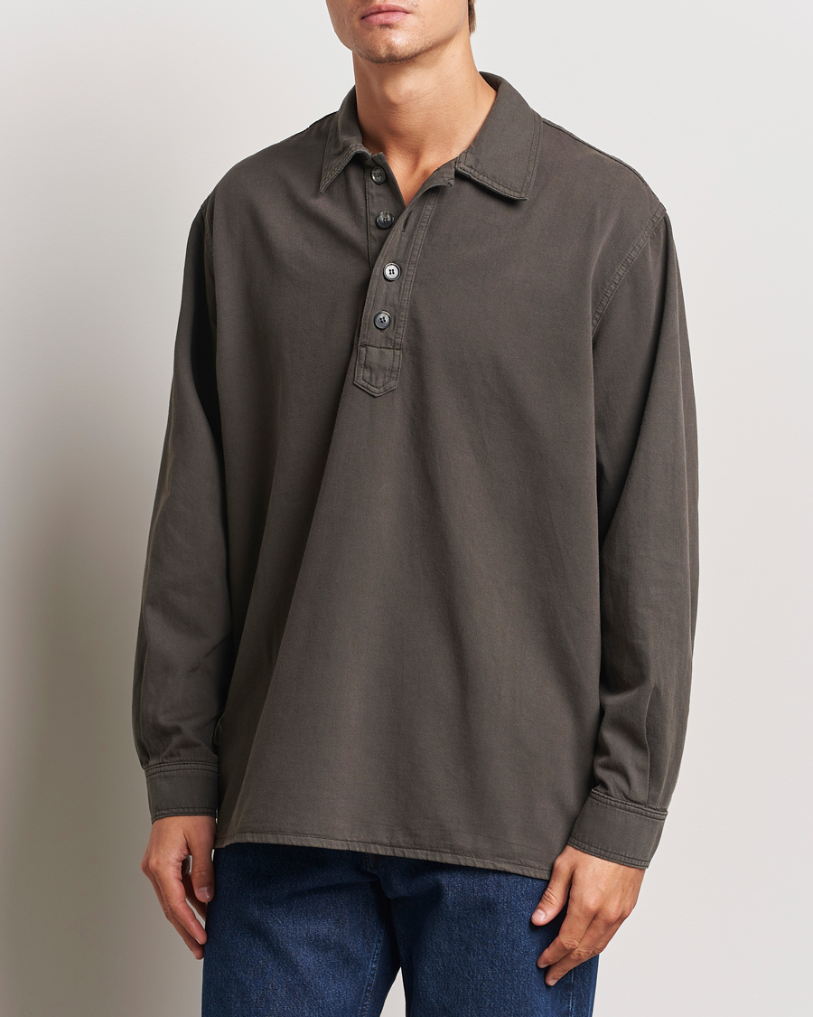 Herre | Skjorter | Jeanerica | Lala Popover Shirt Warm Grey