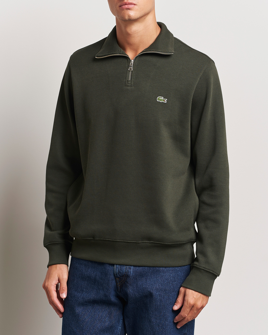Herre | Trøjer | Lacoste | Rib Interlock Half Zip Sapwood