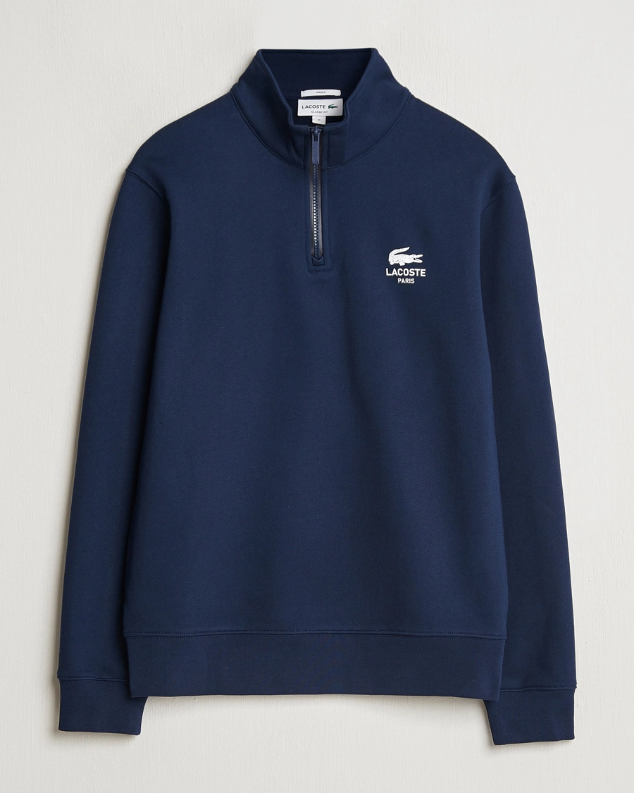 Herre | Trøjer | Lacoste | Paris Half Zip Sweatshirt Navy