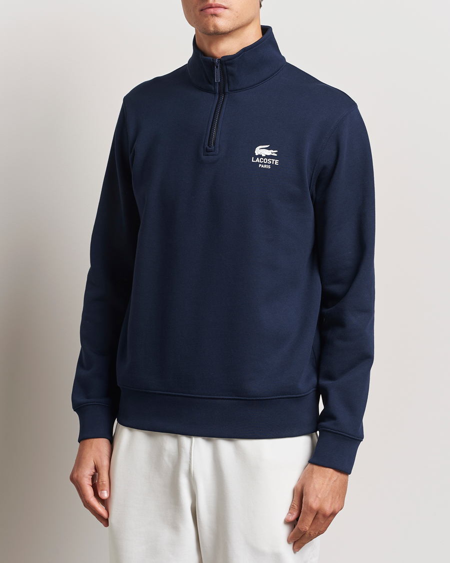 Herre | Trøjer | Lacoste | Paris Half Zip Sweatshirt Navy