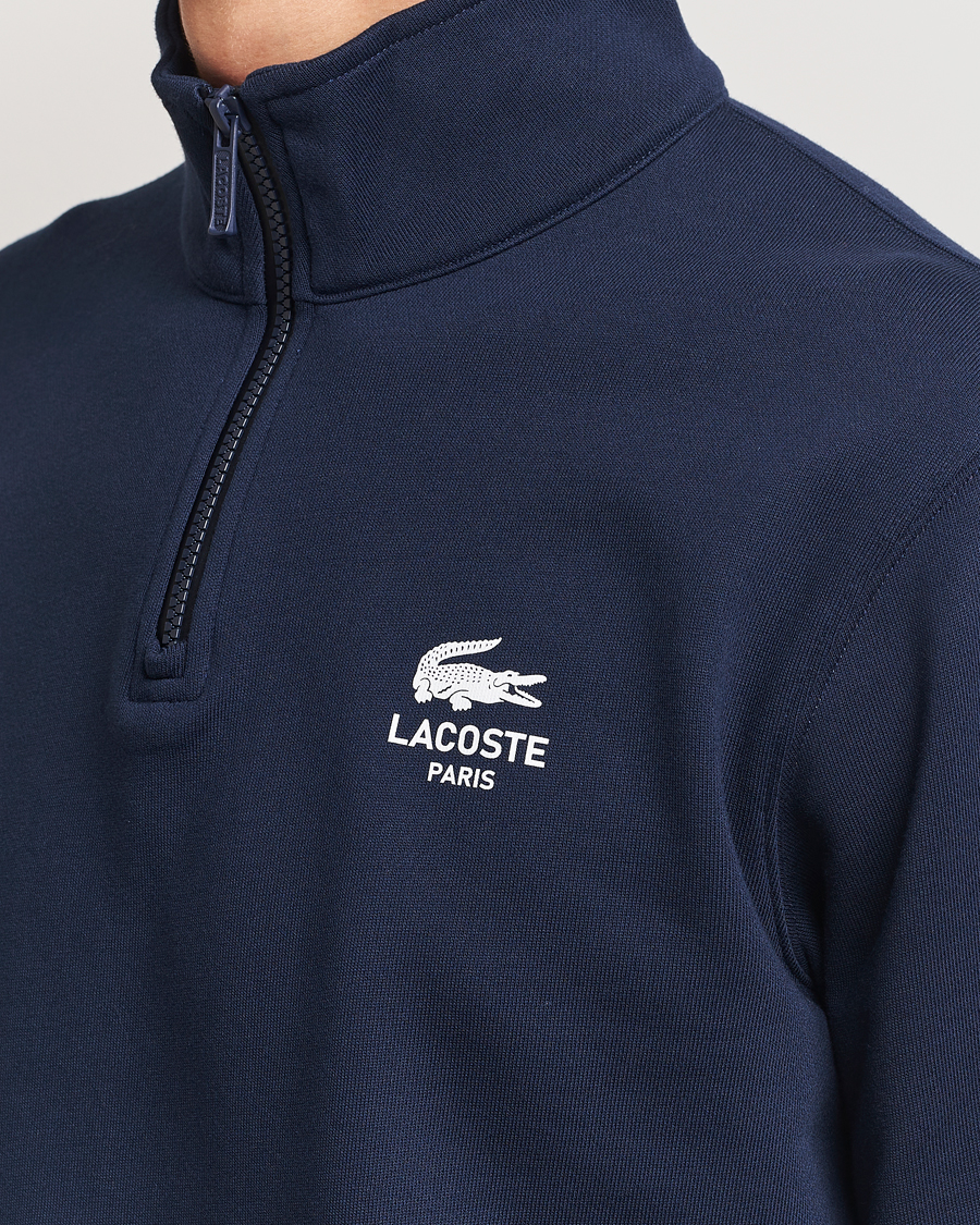 Herre | Trøjer | Lacoste | Paris Half Zip Sweatshirt Navy