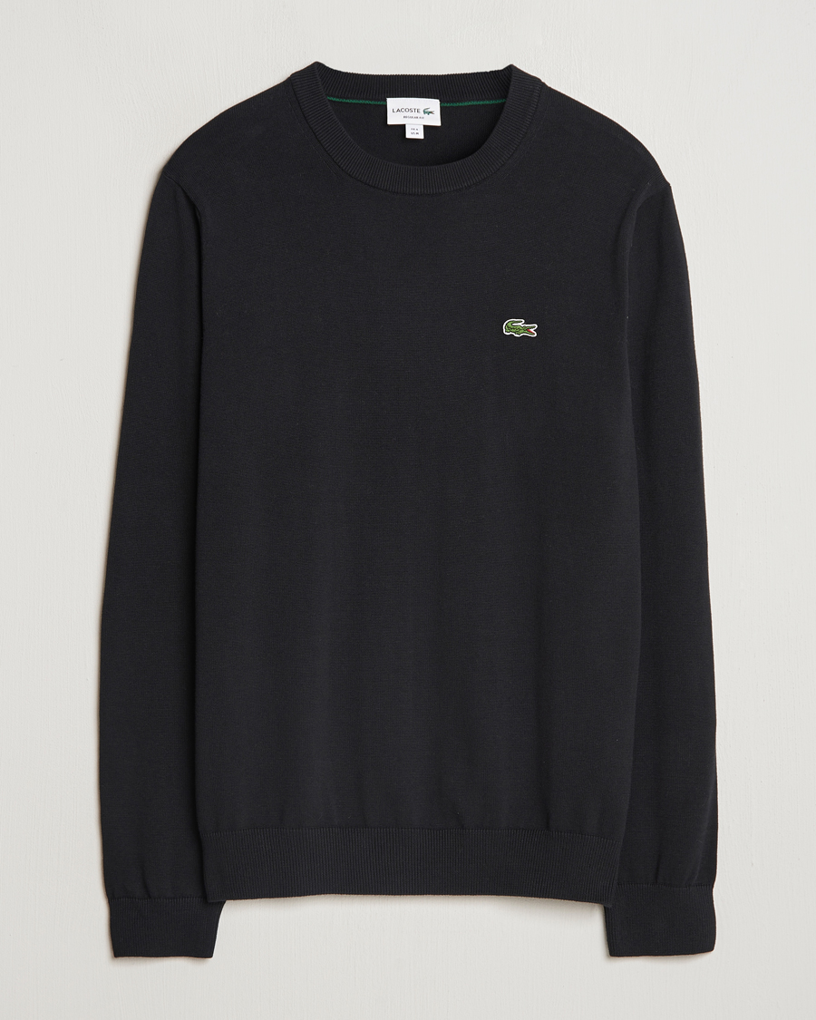 Herre | Trøjer | Lacoste | Cotton Knitted Sweater Black