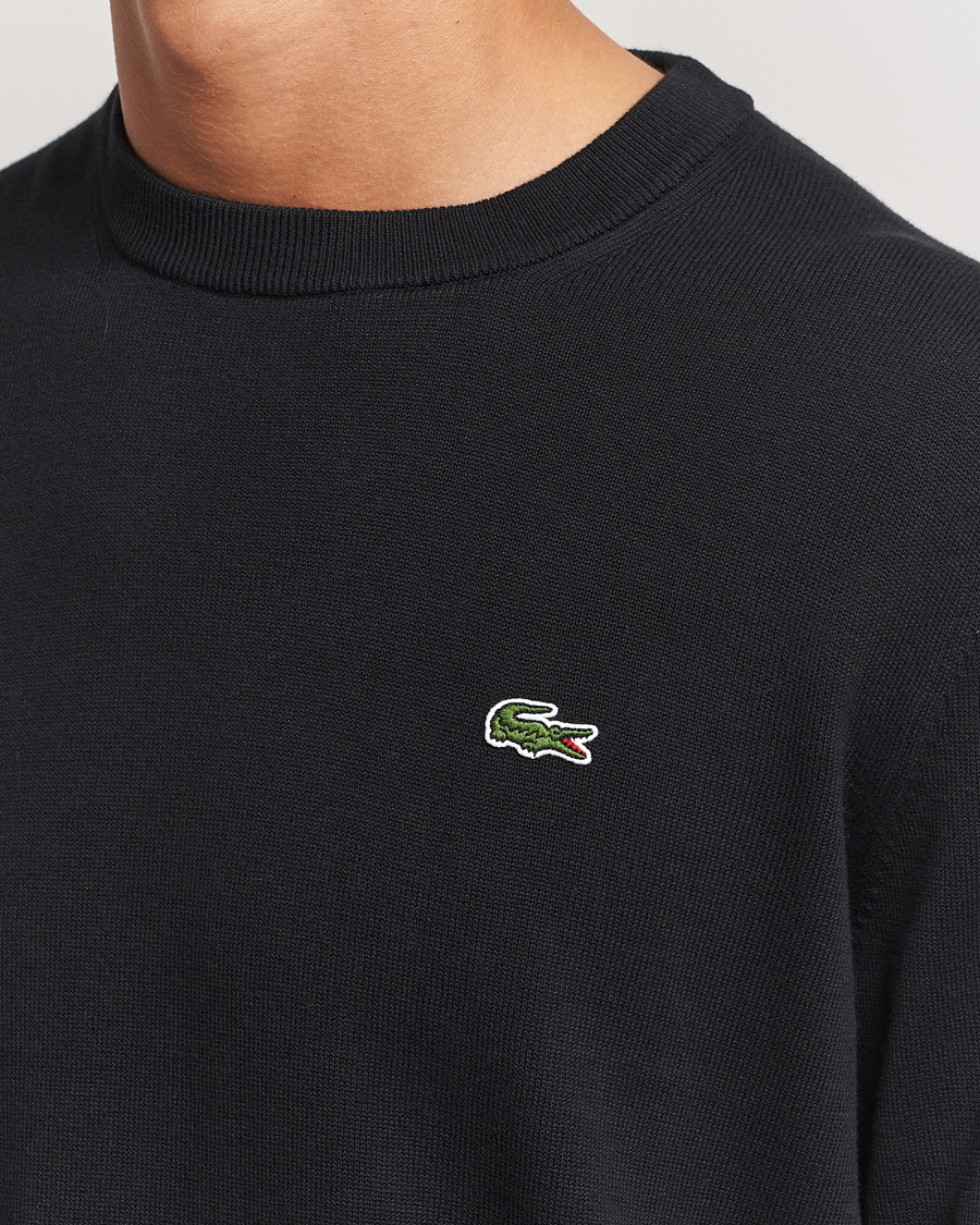 Herre | Trøjer | Lacoste | Cotton Knitted Sweater Black