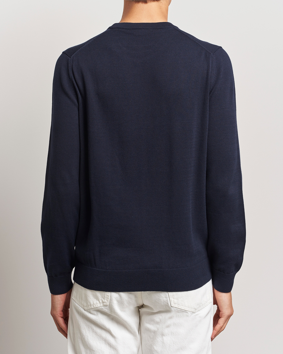 Herre | Trøjer | Lacoste | Cotton Knitted Sweater Navy Blue