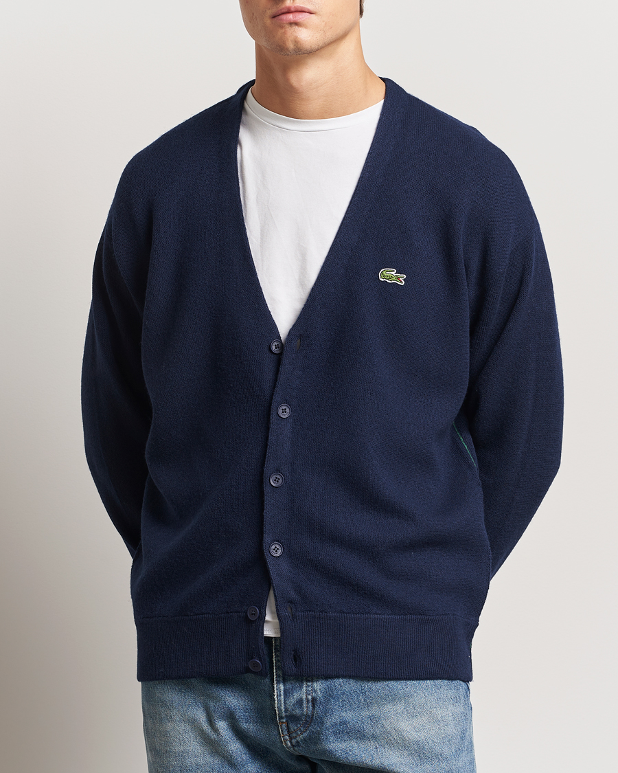 Herre | Trøjer | Lacoste | Carded Wool Cardigan Navy