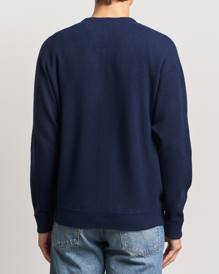 Herre | Trøjer | Lacoste | Carded Wool Cardigan Navy