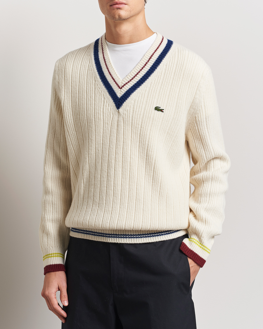 Herre | Trøjer | Lacoste | Retro Tennis Wool V-Neck Lapland