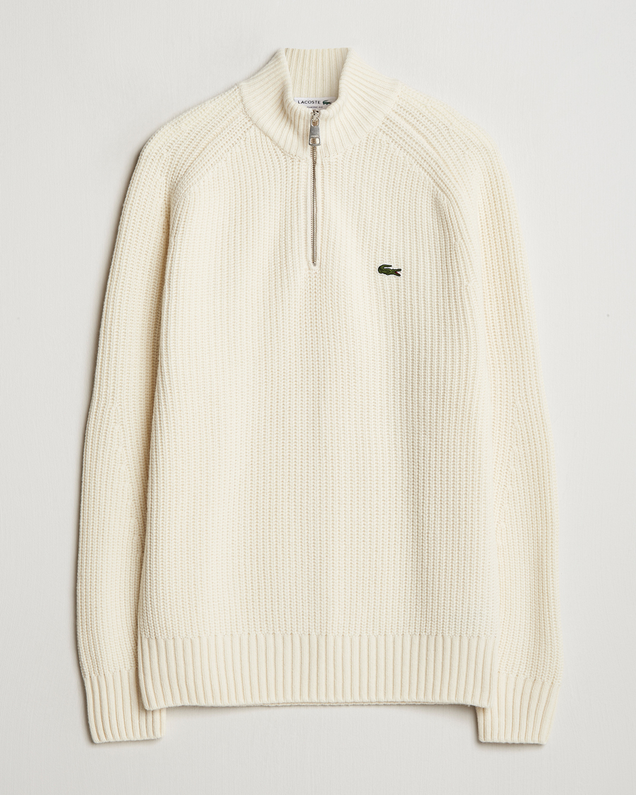 Herre | Trøjer | Lacoste | Heavy Knitted Wool Half Zip Lapland