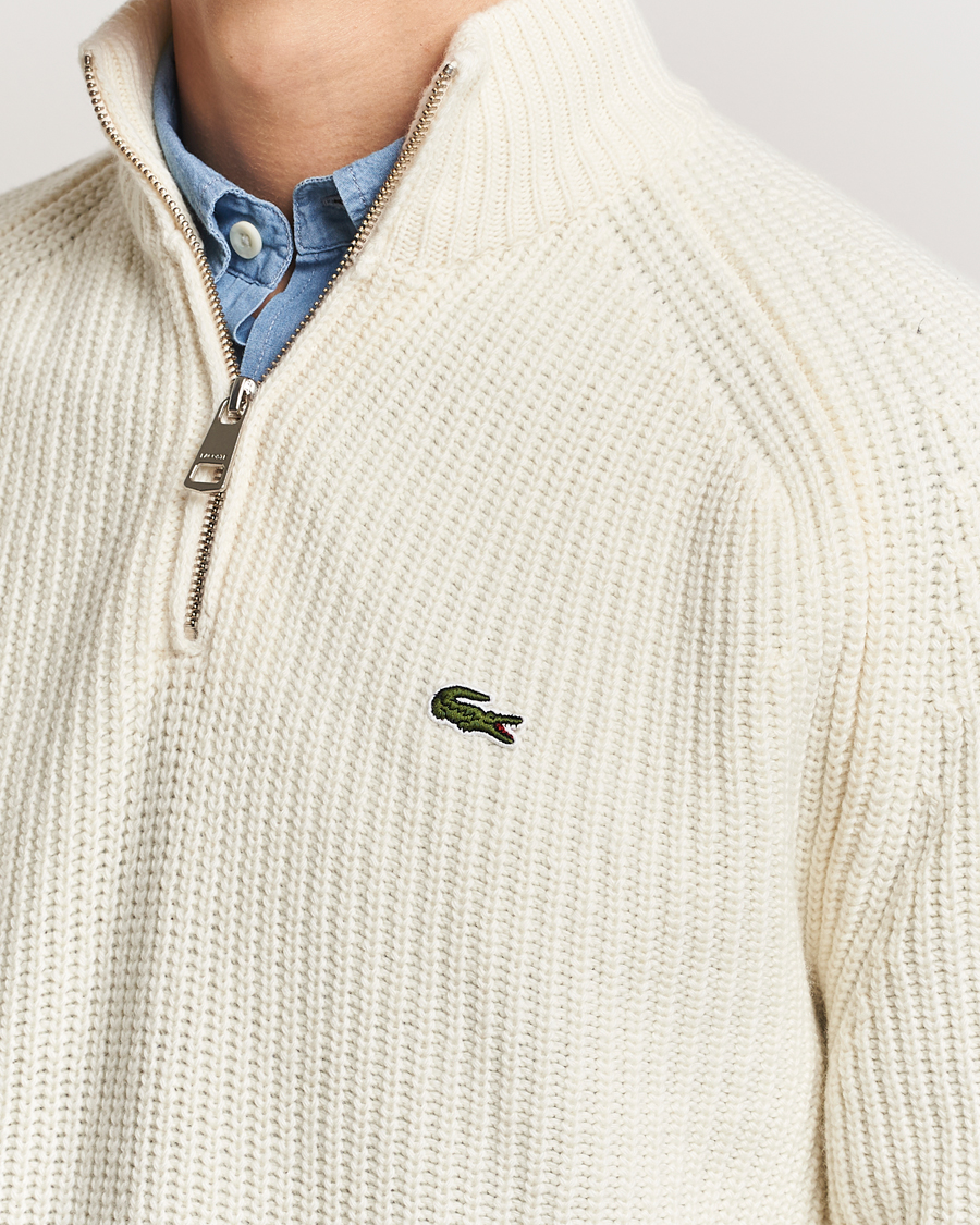 Herre | Trøjer | Lacoste | Heavy Knitted Wool Half Zip Lapland