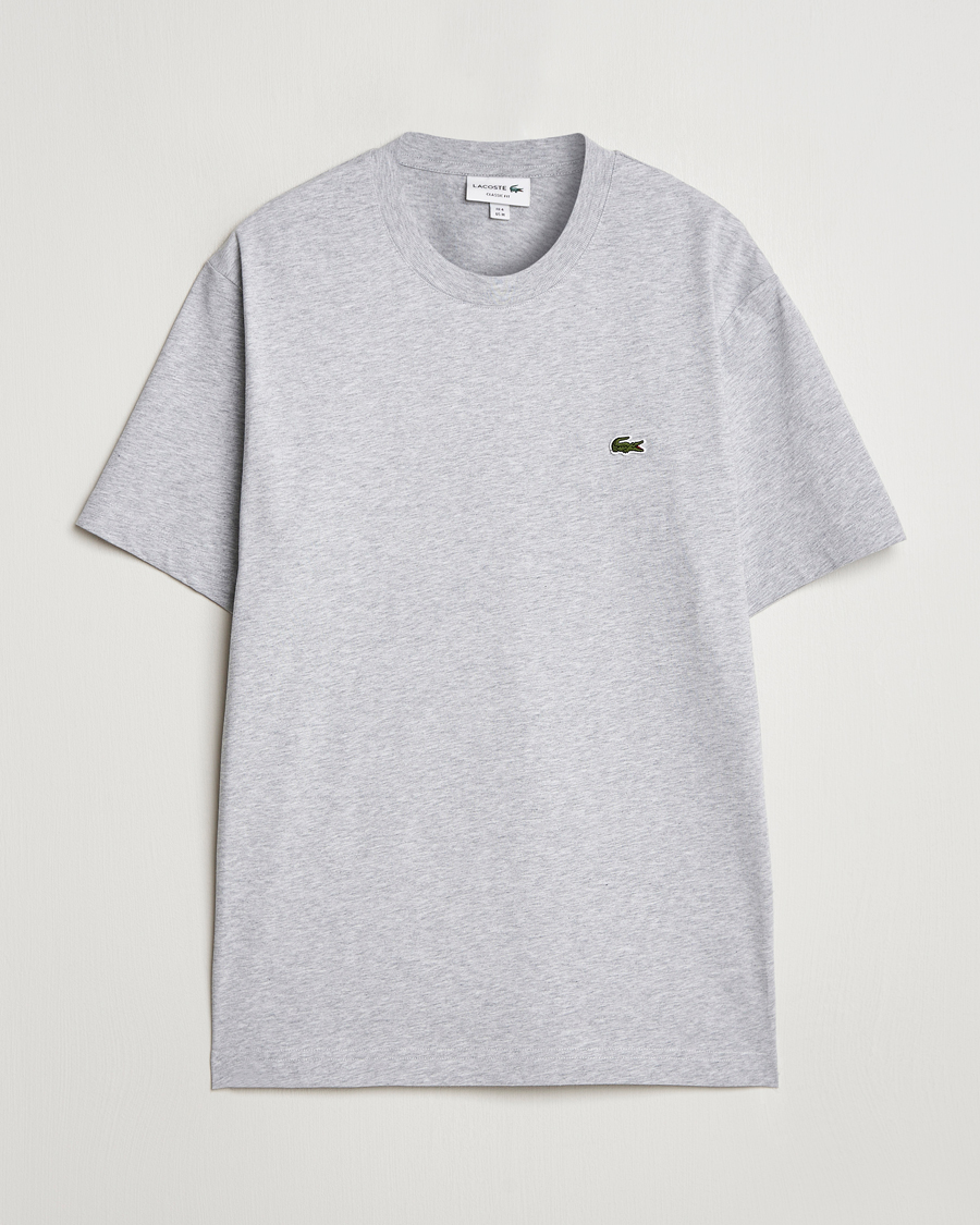 Herre | T-Shirts | Lacoste | Crew Neck T-Shirt Silver Chine